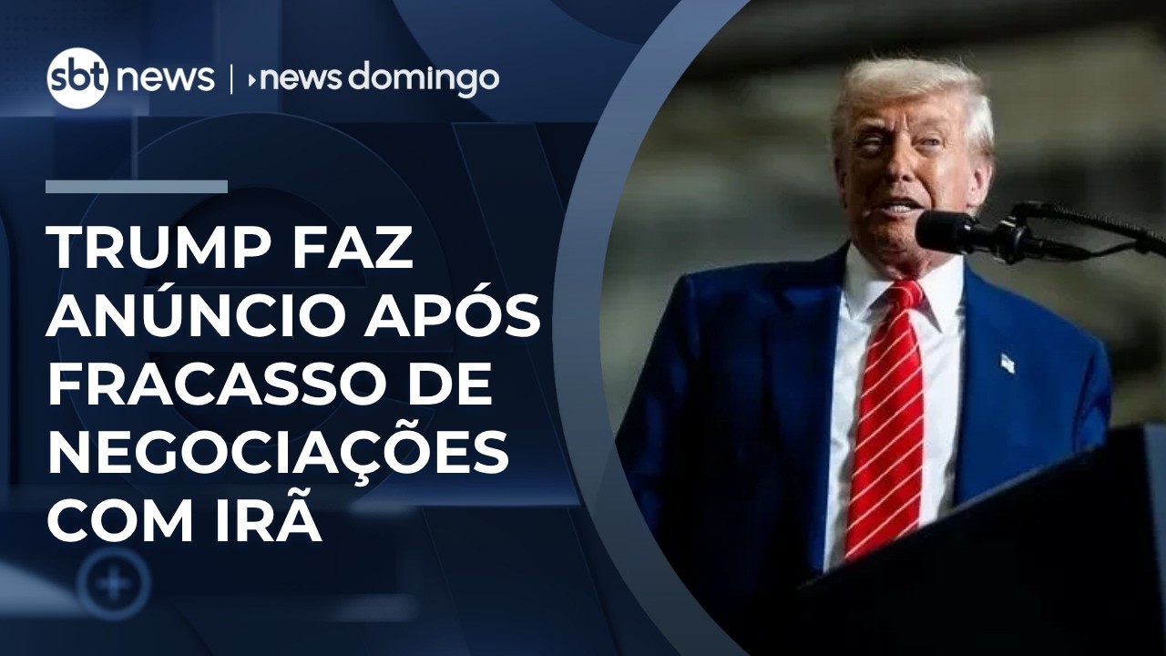 Trump anuncia bloqueio no Estreito de Ormuz ap&oacute;s fracasso das negocia&ccedil;&otilde;es com Ir&atilde; | #NewsDomingo