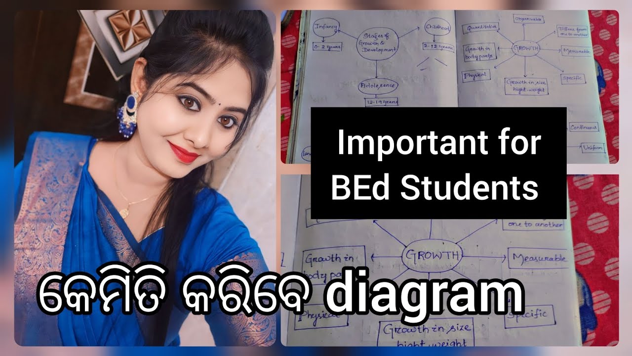 BEd 1st SEMESTER||How to make diagram in exam|| #cdp  Acharya Nagarjuna University || #child Dev.