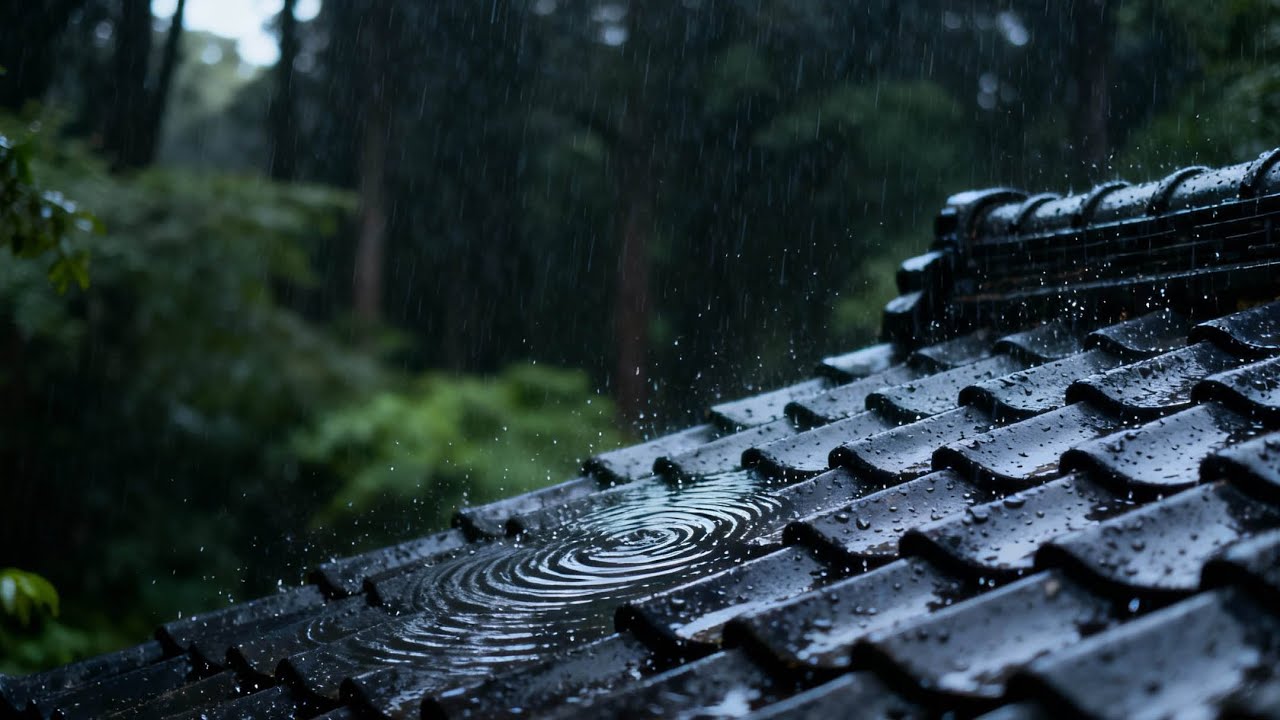 Lull Into Deep Sleep with the Roaring Sound of Rain & Terrible Thunder on the Tin Roof in the Night