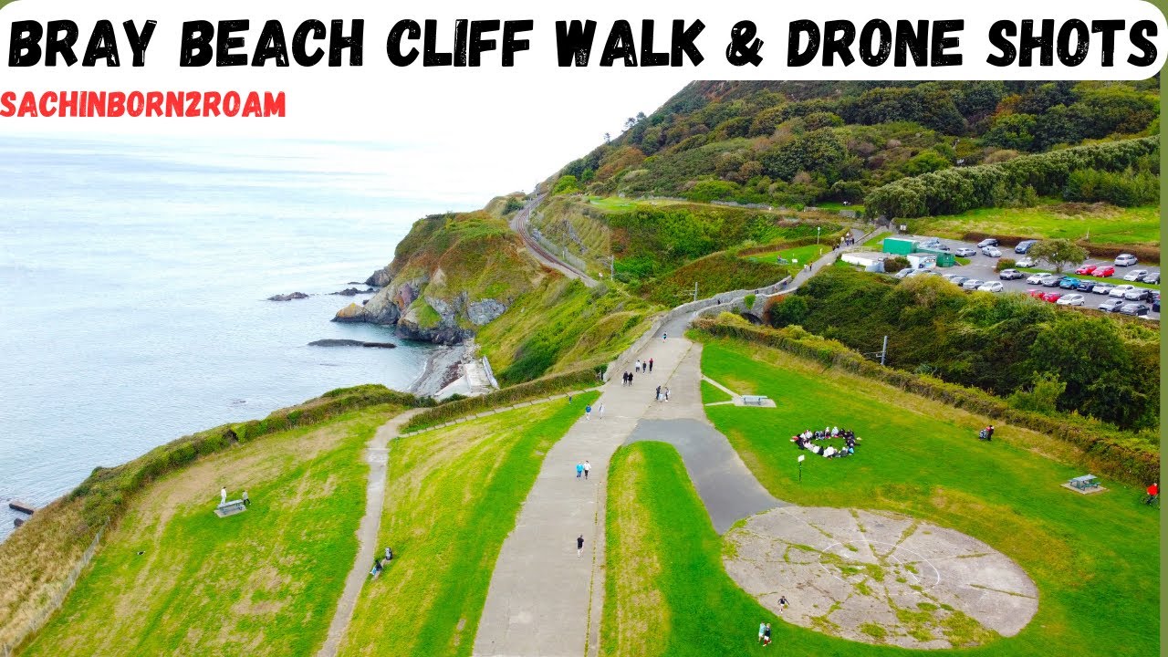 Bray Beach Head & Cliff Walk | Dublin to Bray Ireland County Wicklow | Drone clips