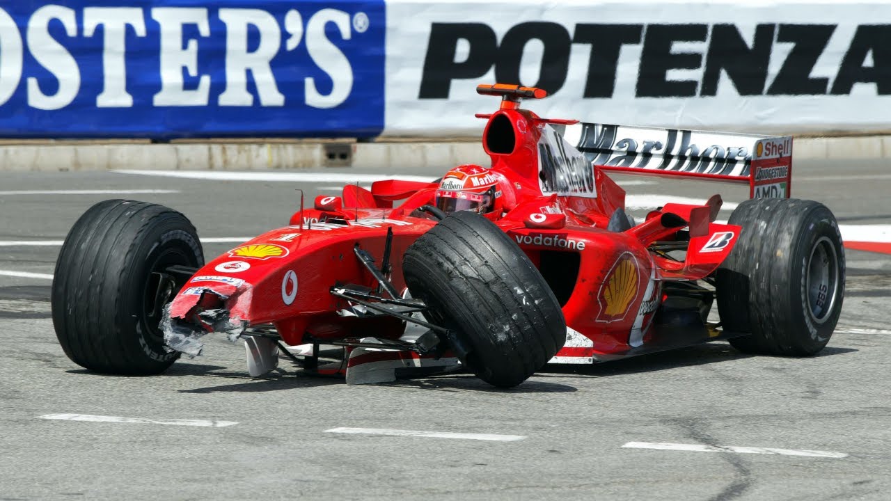 F1 Michael Schumacher All Crashes Part 2
