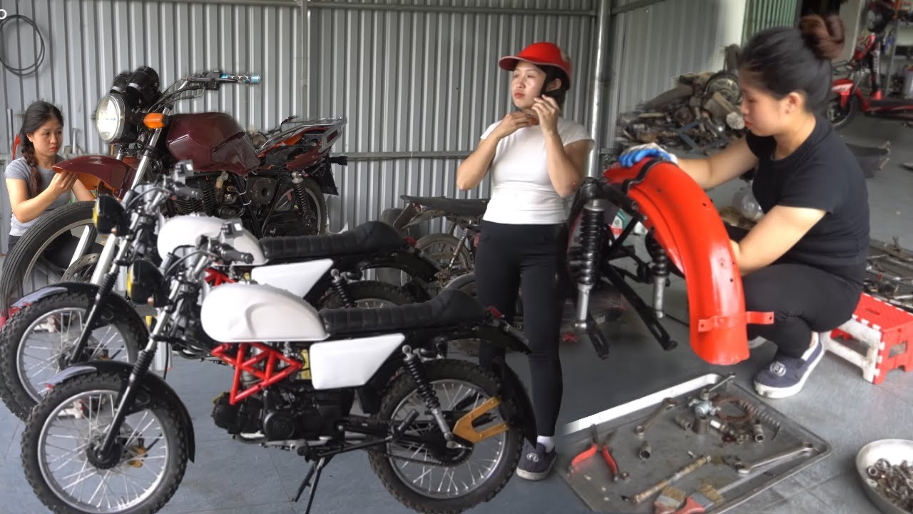 Video compilation of 30 days of work of a repair girl.