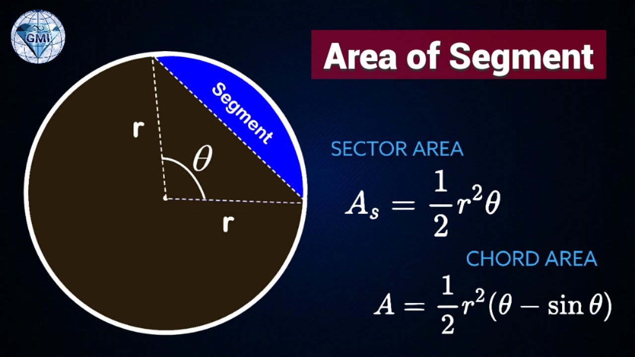 Общая формула площади сегмента в круге - GCSE-EDEXCEL-SAT