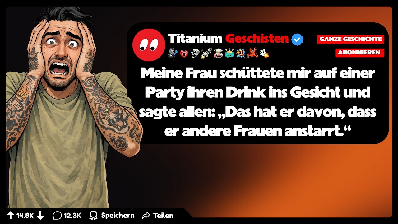 [GANZE GESCHICHTE] Meine Frau schüttete mir auf einer Party ihren Drink ins Gesicht und sagte...