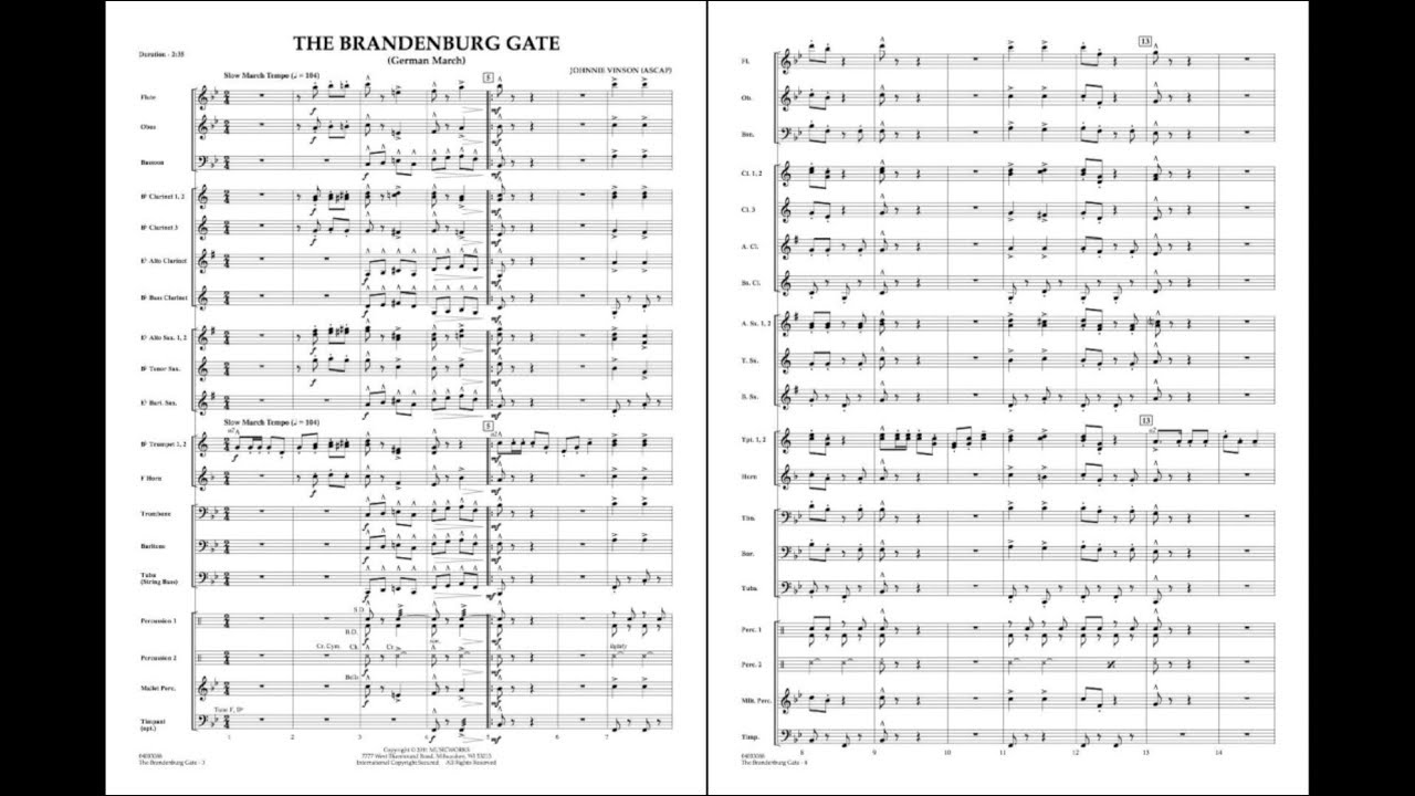 The Brandenburg Gate (German March) by Johnnie Vinson