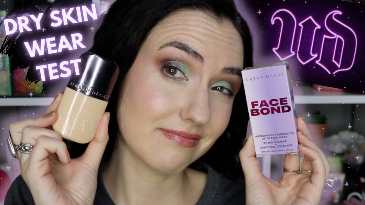 Urban Decay FACE BOND Waterproof Foundation | DRY SKIN Wear Test + Review