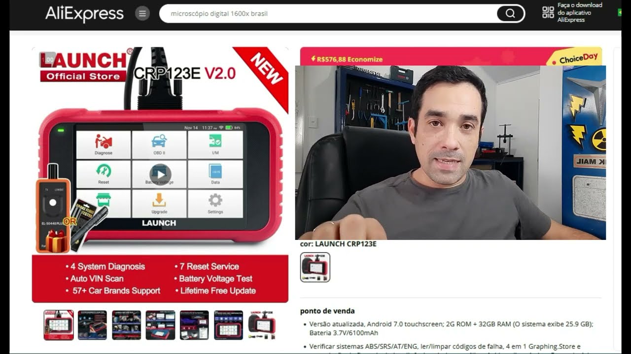 ✅ Scanner Automotivo TOP com Preço Acessível - LAUNCH CRP123E