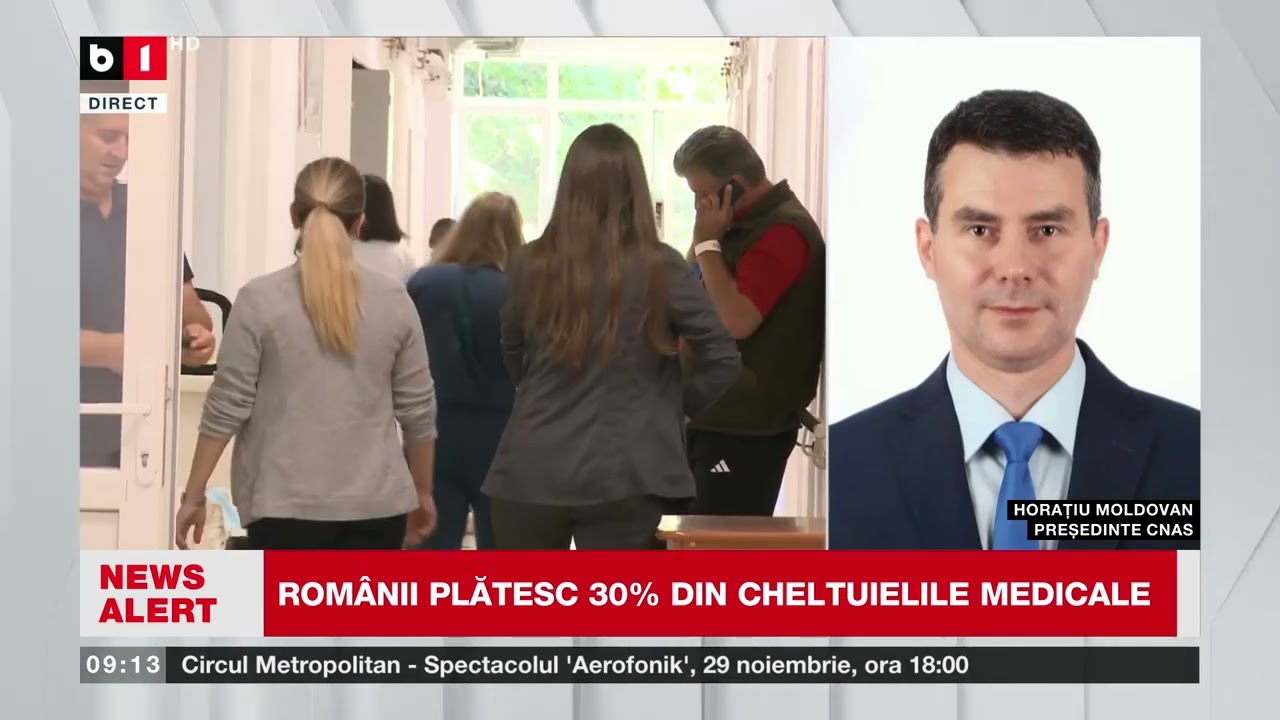 HORAȚIU MOLDOVAN, PREȘED. CNAS, &Icirc;N DIRECT DESPRE ASIGURĂRI COMPLEMENTARE DE SĂNĂTATE_Știri B1TV
