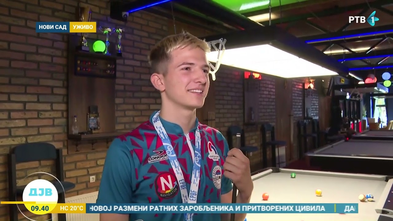 Luka Bugarski iz Novog Sada osvojio medalju na Evropskom prvenstvu u bilijaru