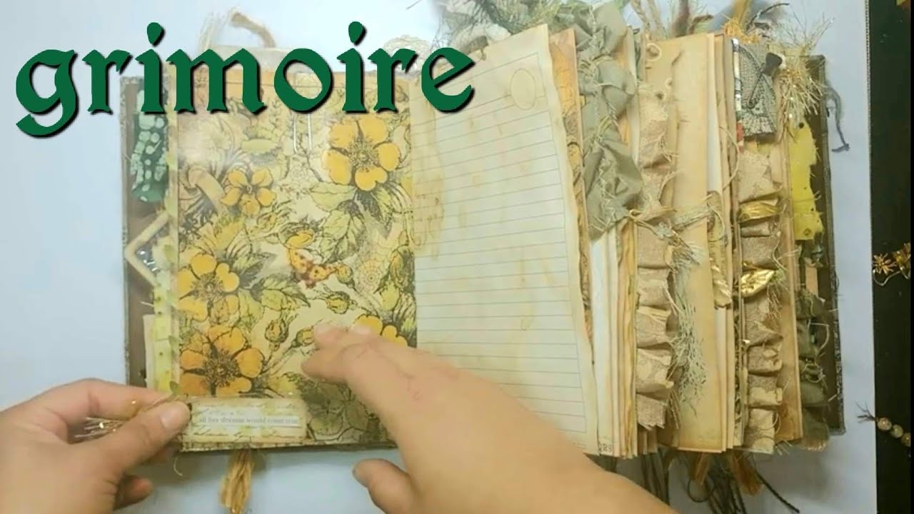 Junk Journal Grimoire - A Witch in the Woods - Book of Shadows - Handmade Book - Nature Journal