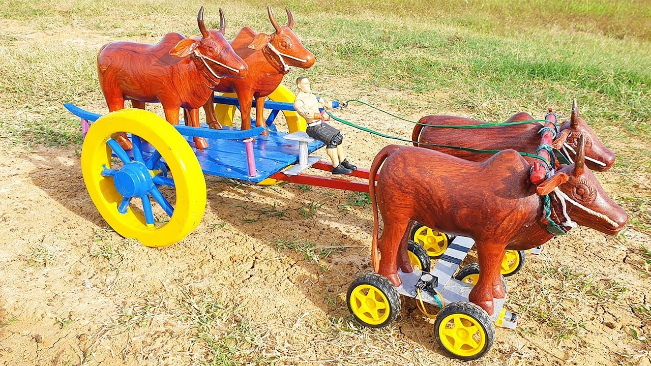 DIY Mini Bullock Cart With DC Motor Woodworking