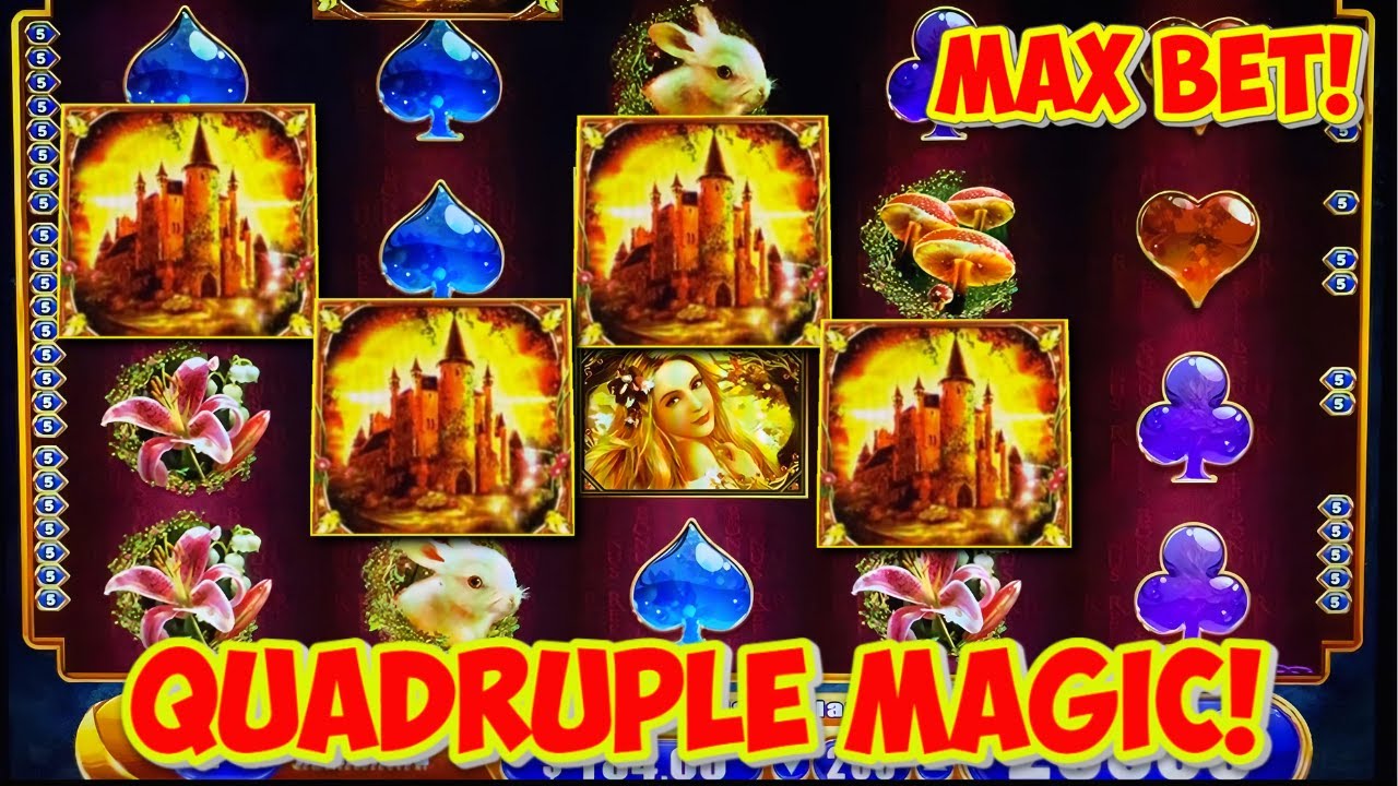 Mystical Unicorn Slot QUADRUPLE SYMBOLS Trigger with RE-ENTRY! BIG WIN!