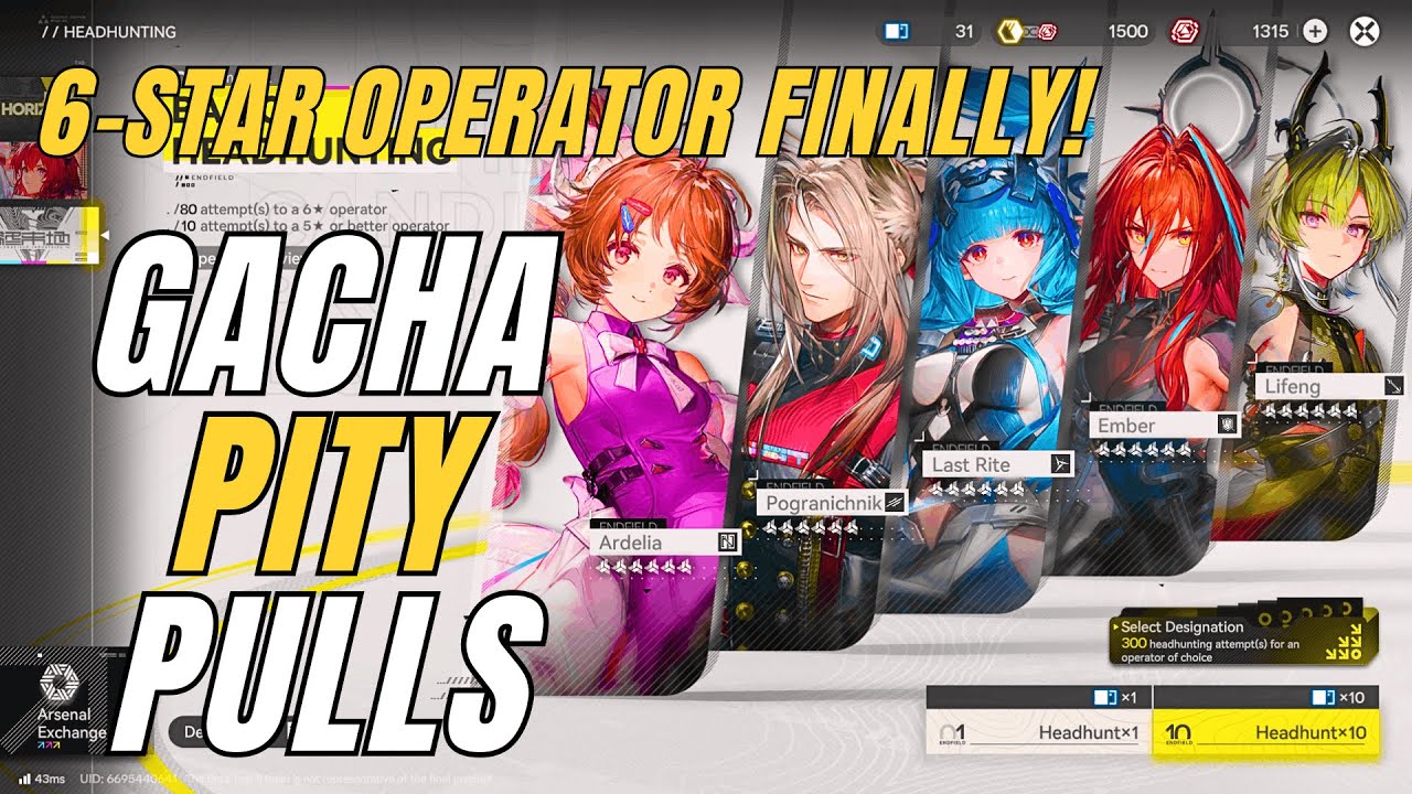 ARKNIGHTS ENDFIELD Gacha Pity - MY FIRST EVER 6-Star - Best Pulls Beta Test - Global Release Prep