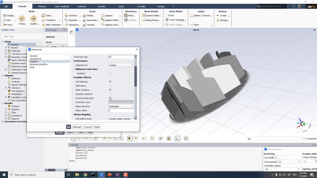 Changing graphics layout and background in ANSYS Fluent 2020 R1| ANSYS Tutorial
