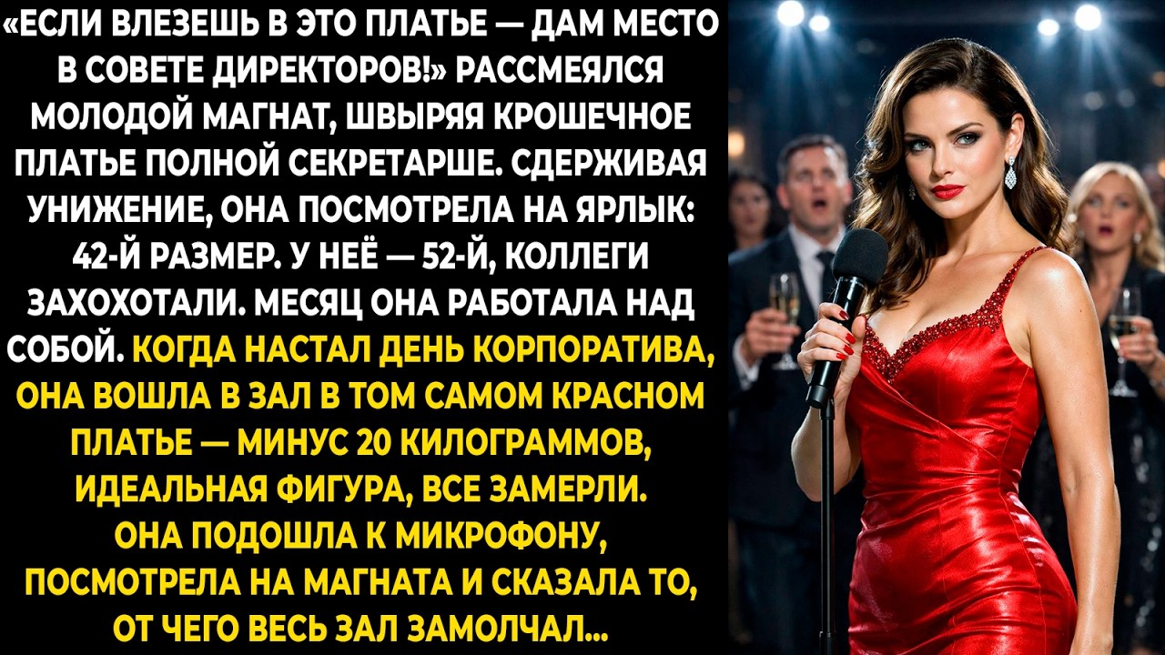 «Если влезешь в это платье — дам место в совете директоров!» — рассмеялся молодой магнат, швыряя кро