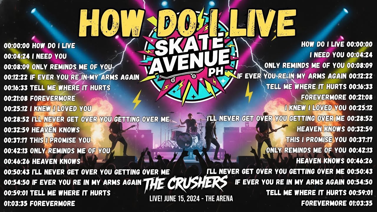 Skate Avenue PH - How Do I Live (Rock Cover) Non Stop Lyrics - Playlist 2026