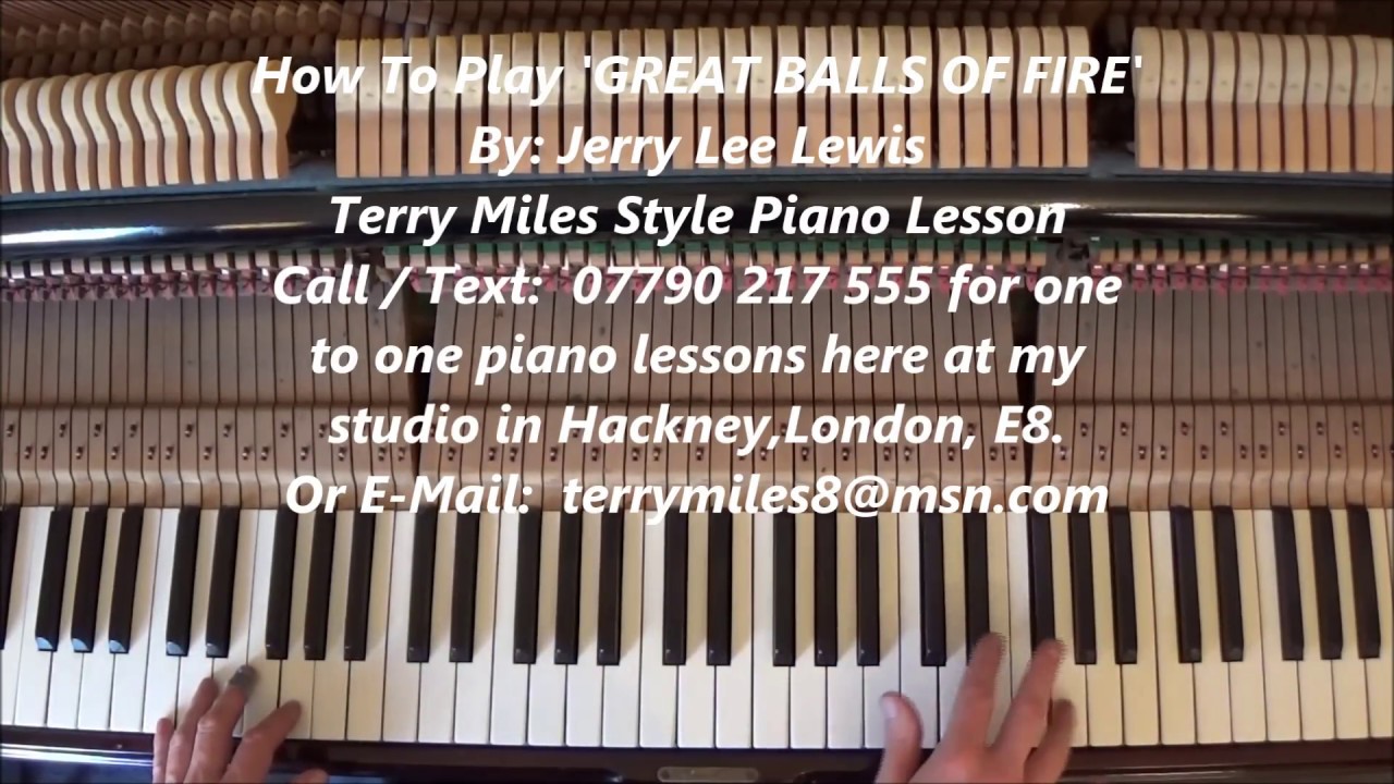 GREATEST GREAT BALLS OF FIRE YOUTUBE PIANO TUTORIAL EVER By Terry Miles