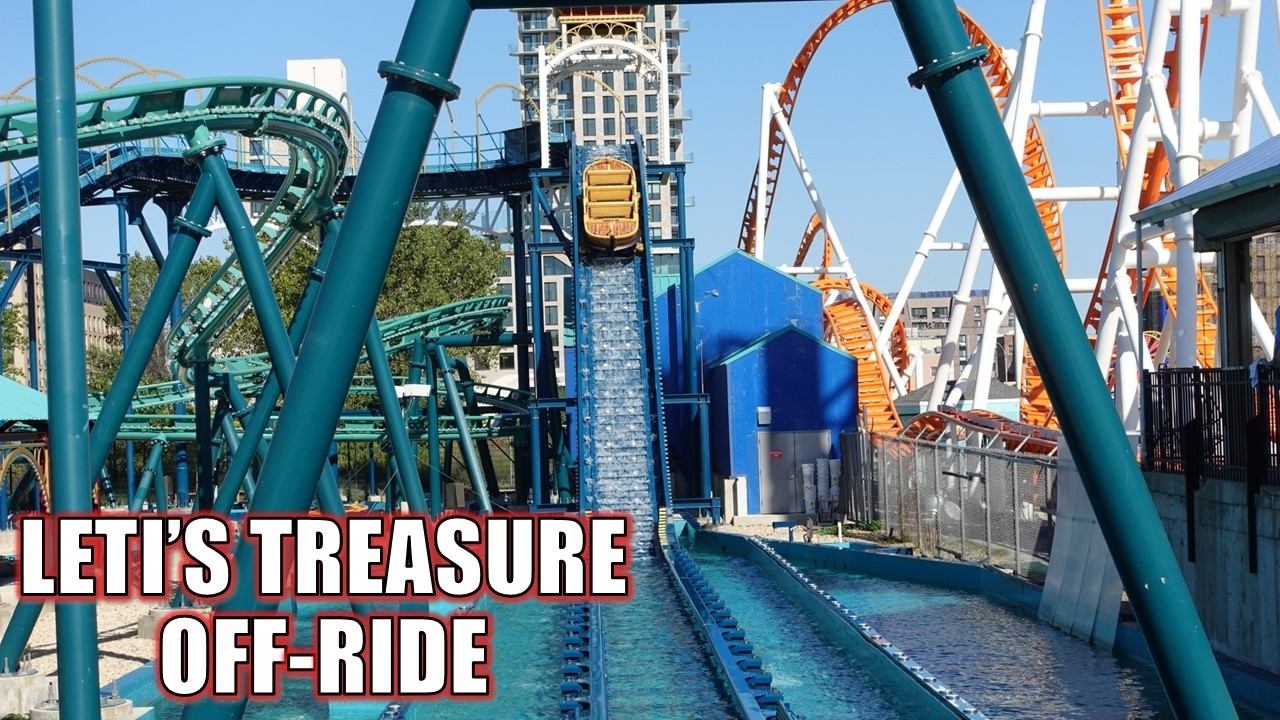 Leti's Treasure Off-Ride Footage, Luna Park (NYC) Zamperla Log Flume | Non-Copyright