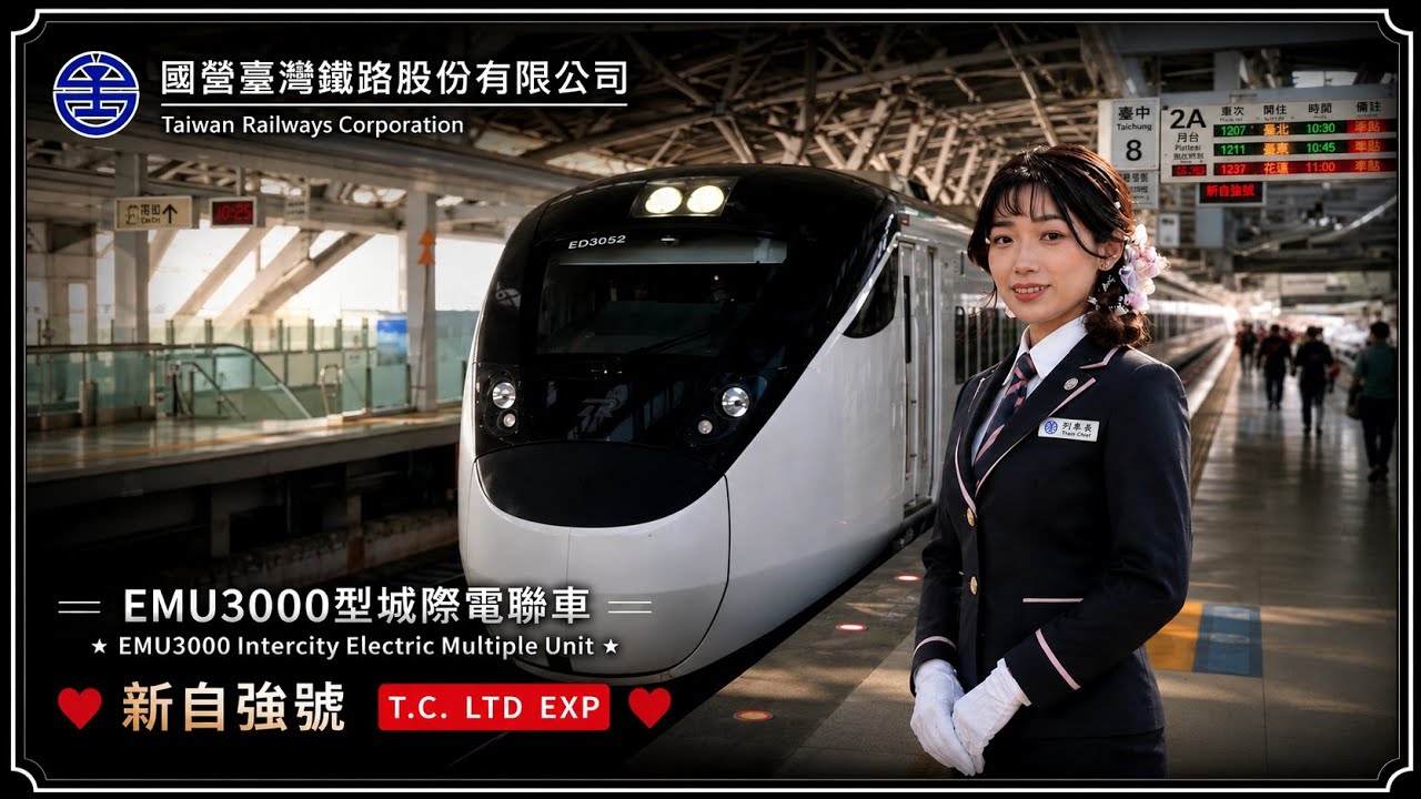2026.01.09  臺鐵公司TR-119次EMU3000型自強號搭乘記錄【沙鹿車站至終點彰化車站、山側路程景、本務編組第3024編】☆★☆