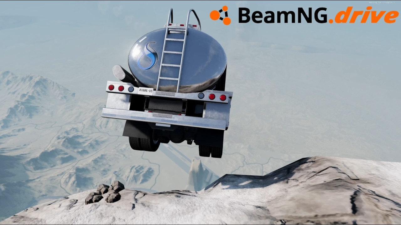 NO CHANCE TO SURVIVE!! TRUCK  Deadly Cliff Jump
