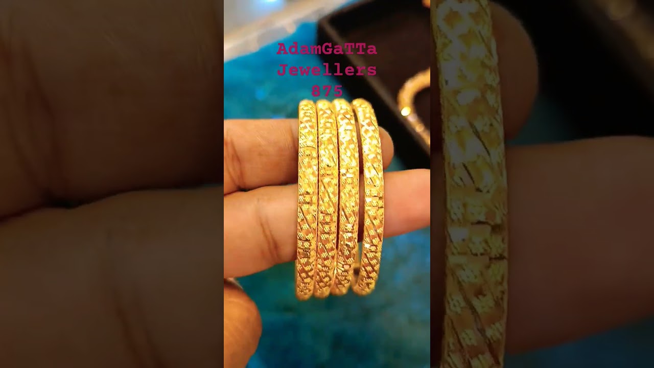 21K Gold 875 4Bangles Set #21k #gold #875 #bangles #bangledesigns #bangles_collection #banglescraft