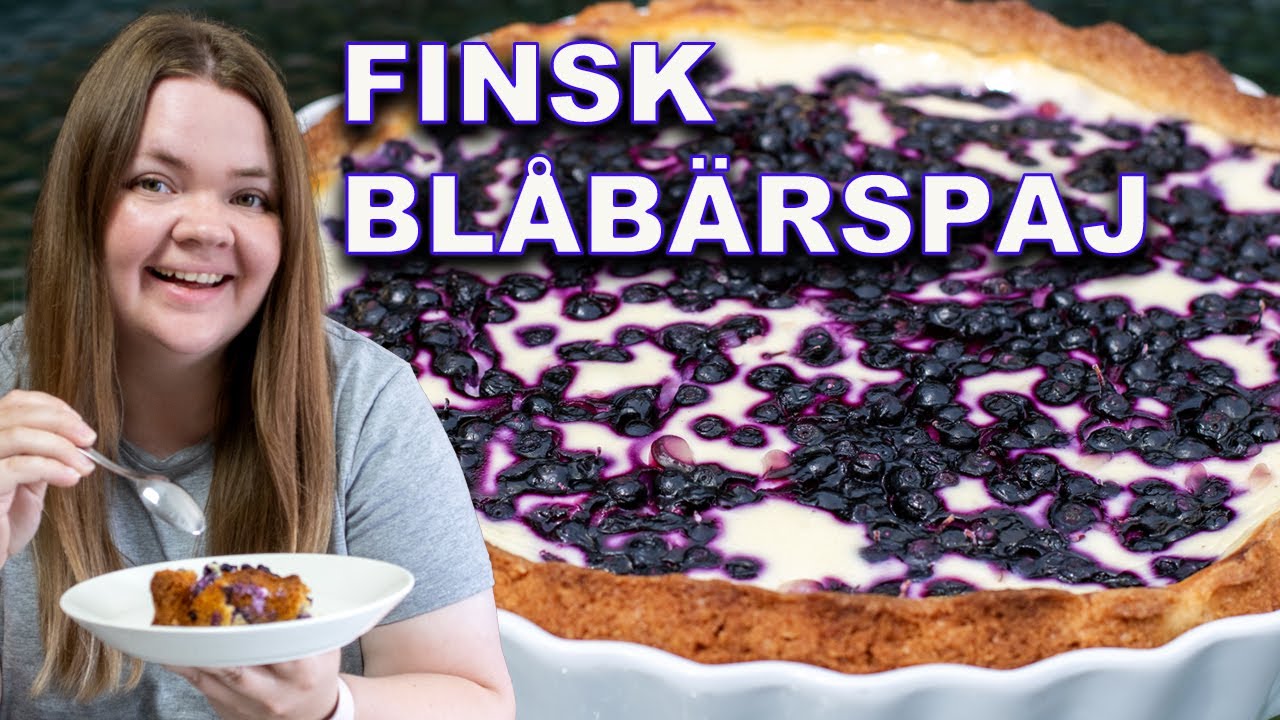 Finsk blåbärspaj (Mustikkapiirakka)