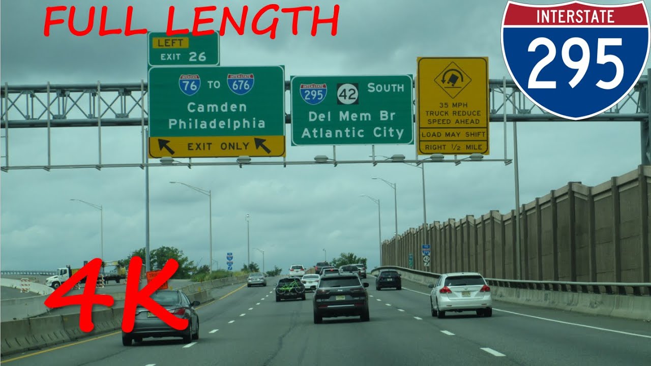 ⁴ᴷ Interstate 295 (PA/NJ/DE) Philadelphia Bypass southbound/inner loop [4K VIDEO]