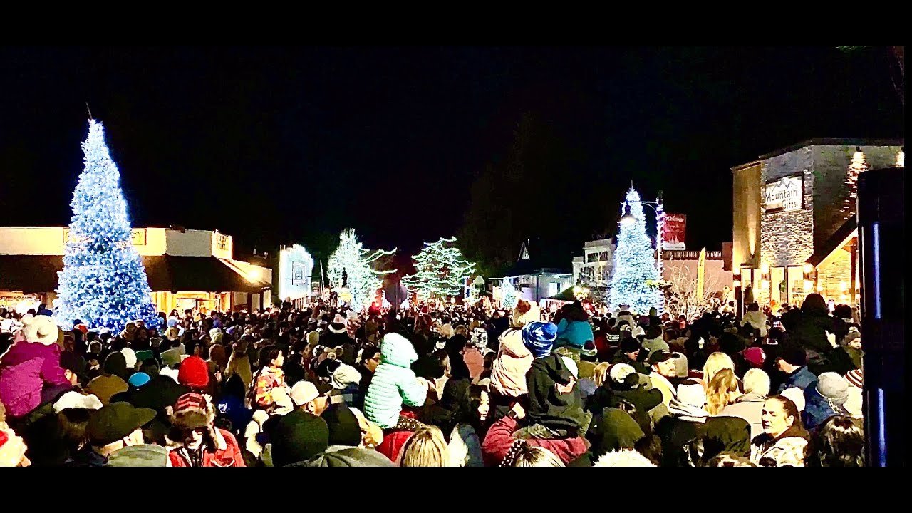 Big Bear Village CHRISTMAS Tree Lighting Ceremony. Incredible Party and Concert plus SANTA is here.