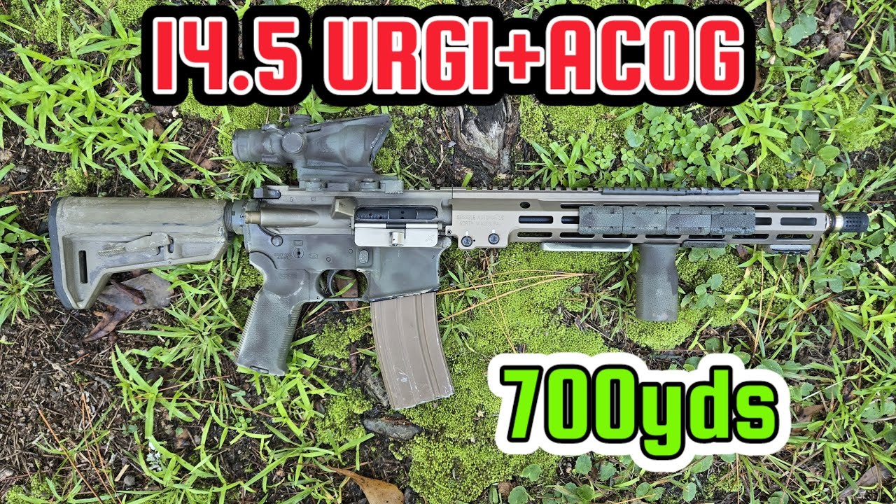 14.5in URGI AR-15 with ACOG at 700yds. 
