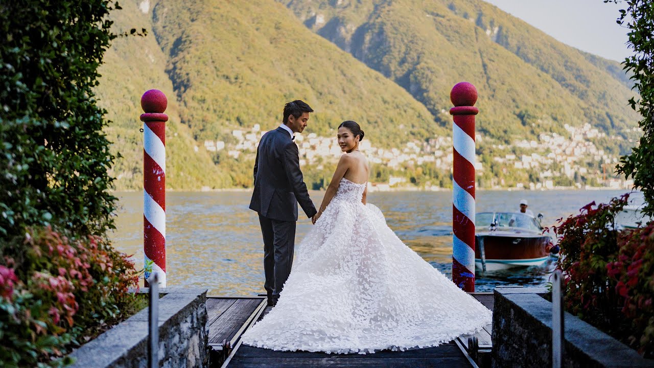 Lake Como wedding video at Villa Regina Teodolinda for Lia and Vincent