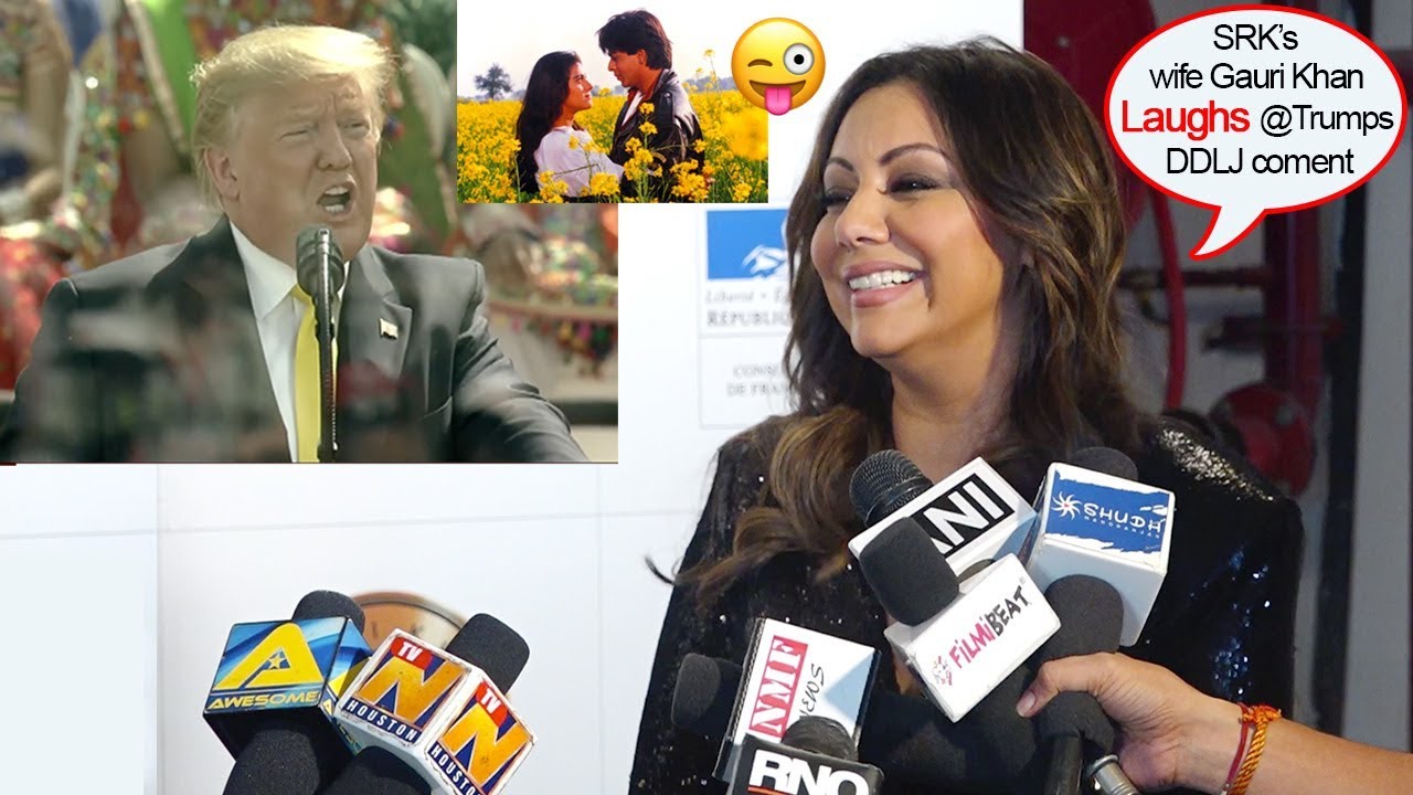 Shahrukh Khan's Wife Gauri Khan 🤣LAUGHS🤣At Donald Trumps DDLJ Comment