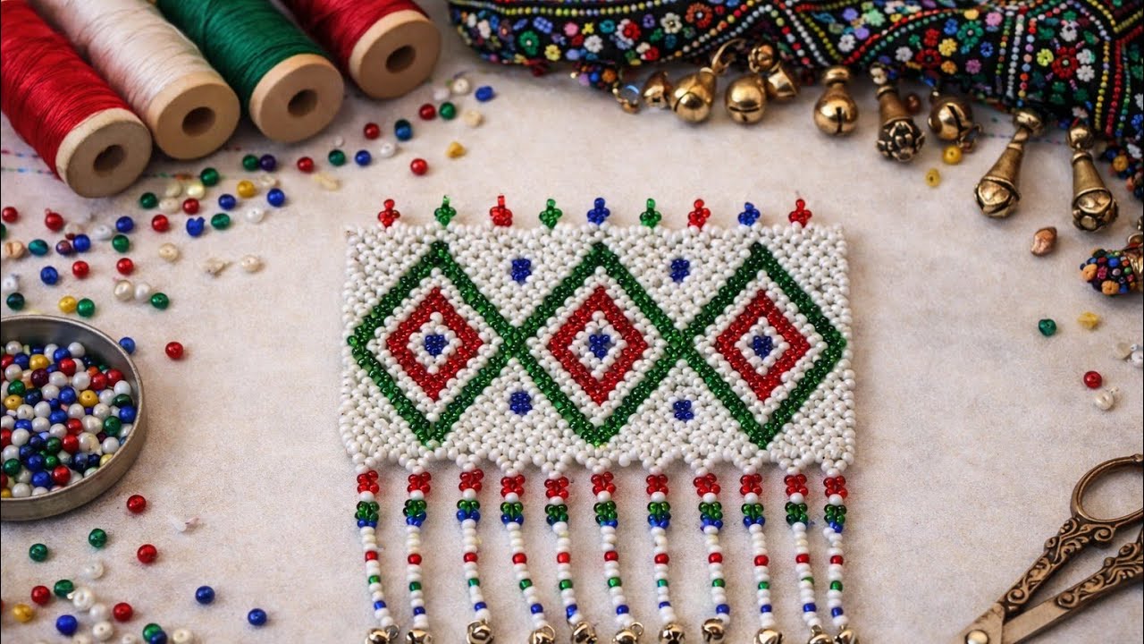 کمربند گند افغانی(Part 1)؛ جلوه‌ای از هنر اصیلAfghan Gand Beaded Belt–A Touch of Traditional Art