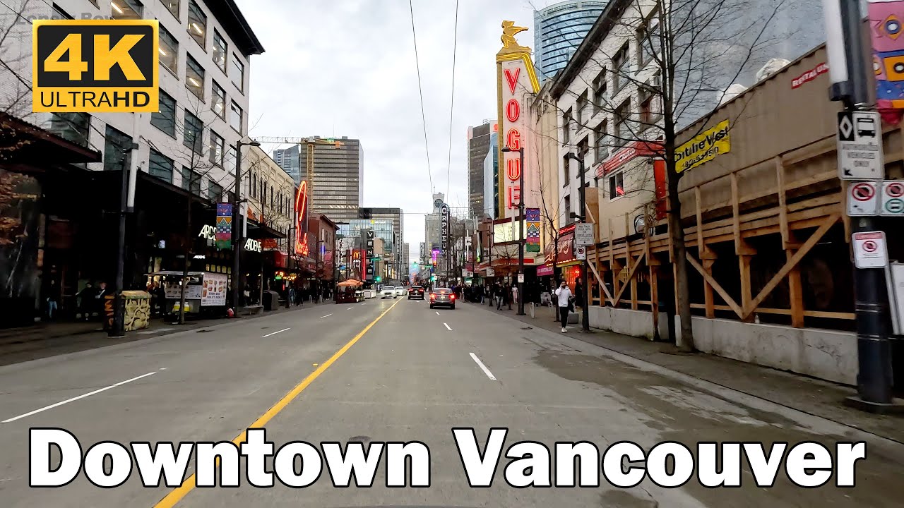 Driving in Downtown Vancouver | Real-Time City Tour - Canada [4K]