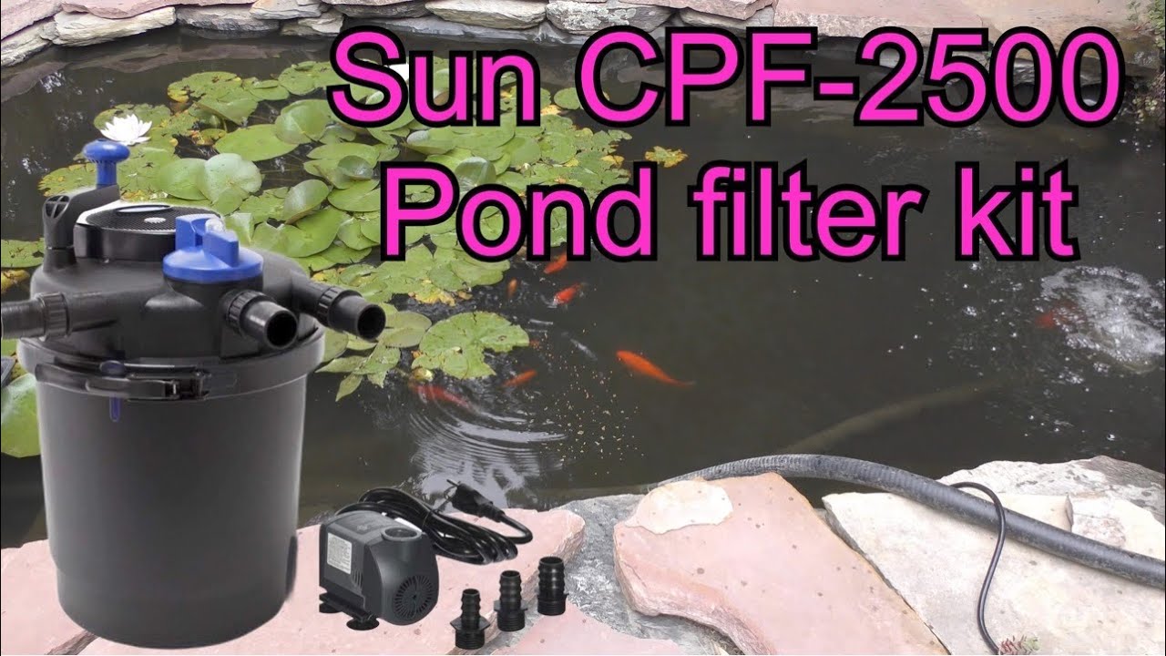 Pond filter with UV sterilizer
