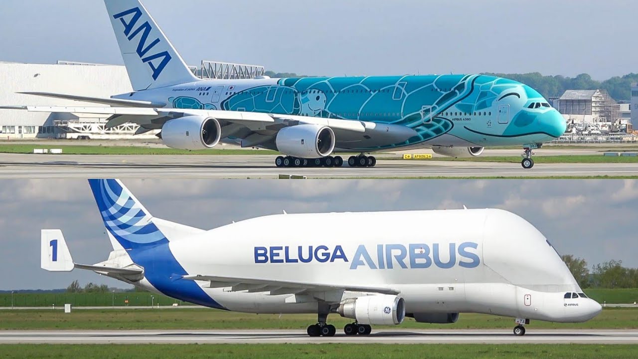 (4K) A day of Plane spotting at the Airbus factory in Hamburg - A321N, A380, A300, A320N