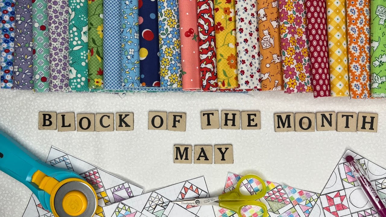 Block 5 of 12 - Our 2023 BASKET BLOCK OF THE MONTH!  See all 3 color ways in two sizes; 10 & 5 inch!