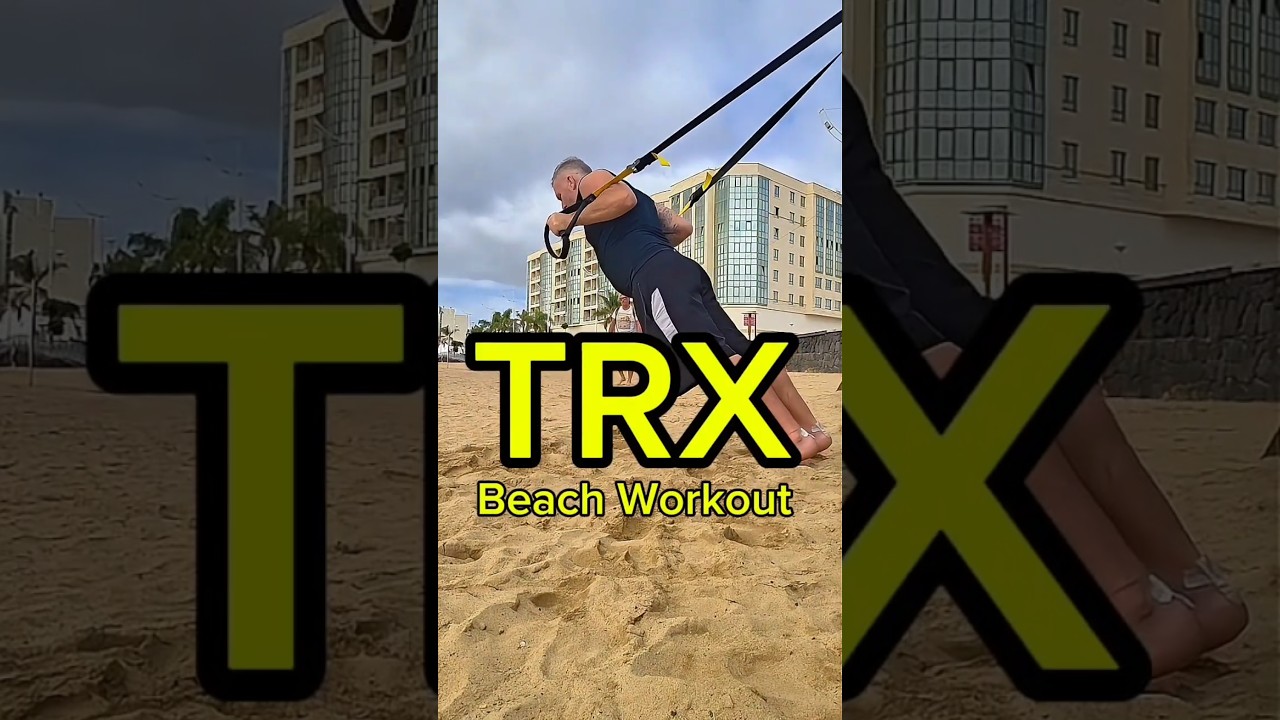 Full-body TRX Beach Workout #trx #strengthtraining #fullbodyworkout