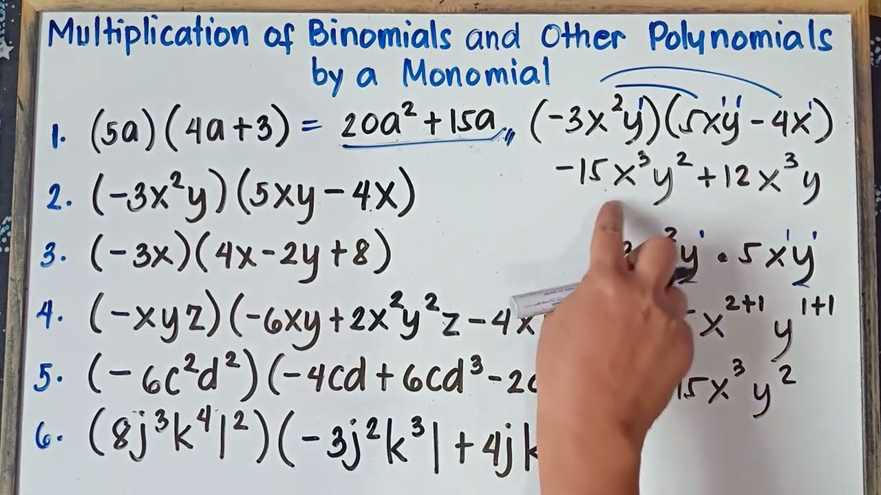 Multiplication of Binomials and Other Polynomials by a Monomial | Grade 8 Math | Q1 | Revised K-12|