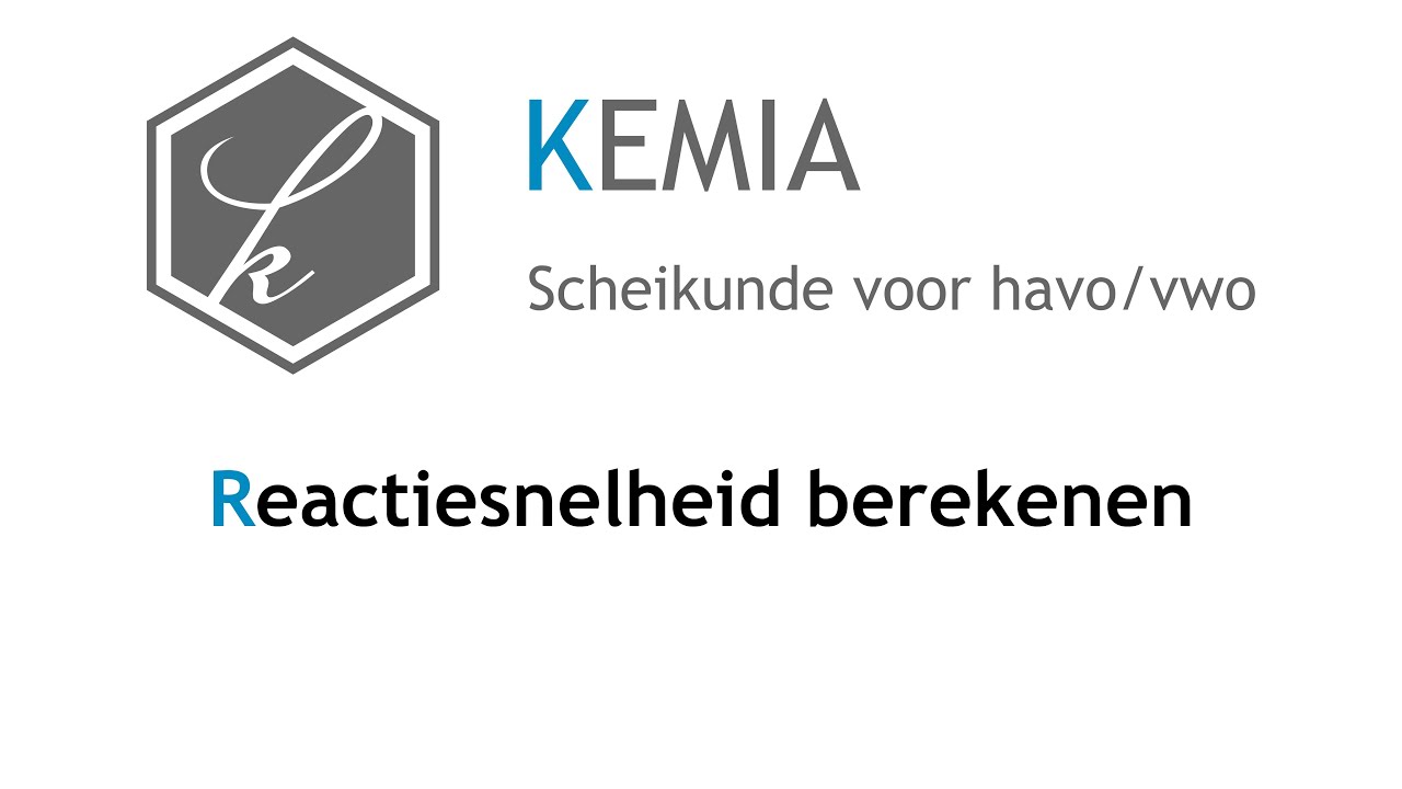 Reactiesnelheid berekenen