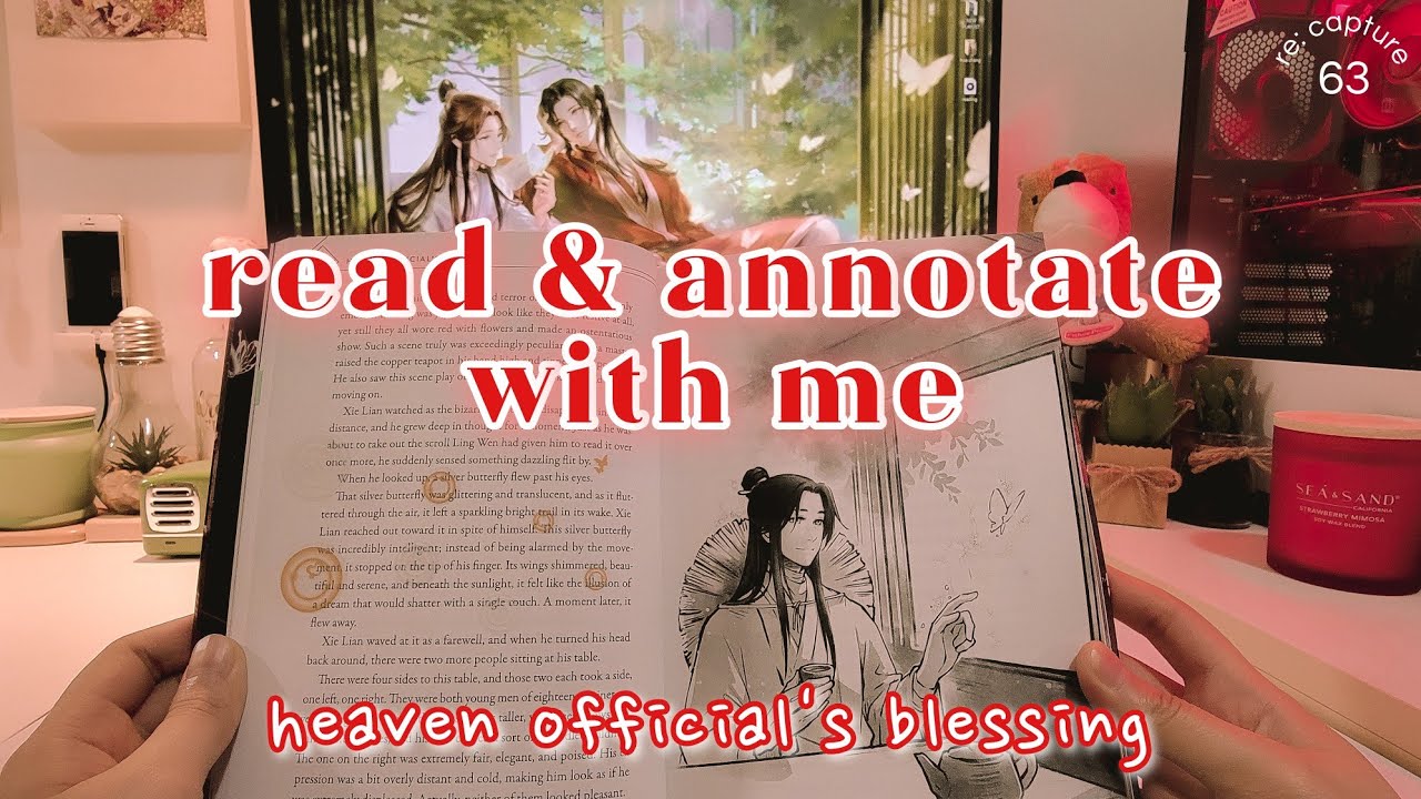 🌠 читай со мной // HEAVEN OFFICIAL'S BLESSING annotate with me // asmr fire sounds & fantasy music 🌿