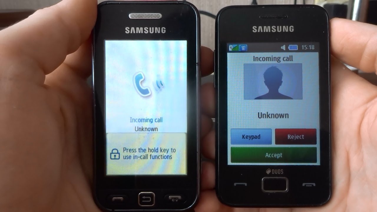 Samsung S5230 & S5222 Incoming Calls