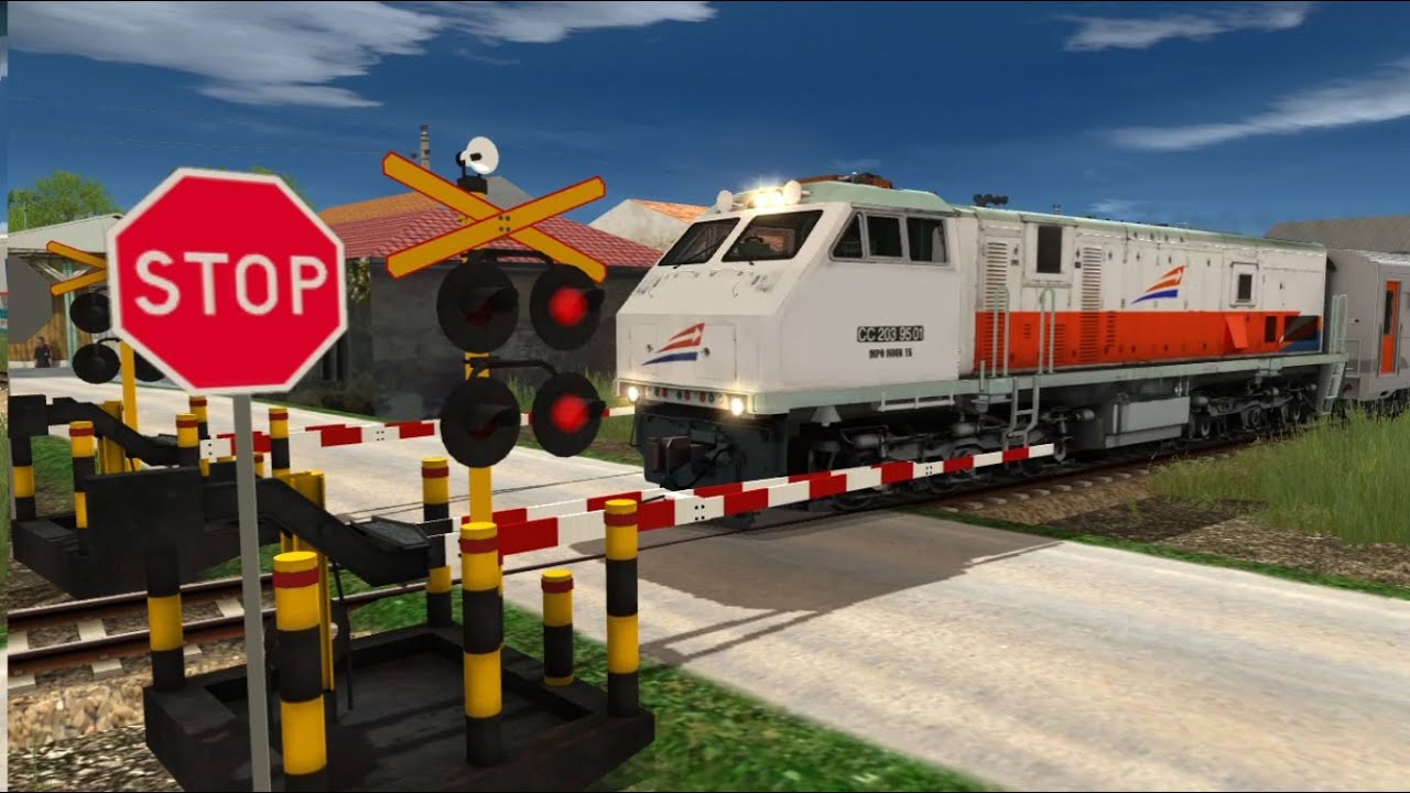 Perlintasan Kereta Api Unik Part 2 - Kompilasi Palang Pintu Kereta Api Trainz Simulator Unik Eps 144
