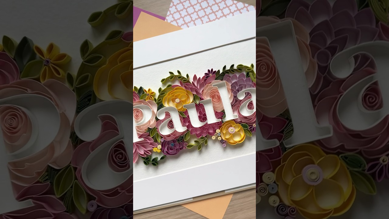 #quilling name Paula 🌸 Tutorial how to make quilled names is available in my store -link in profile
