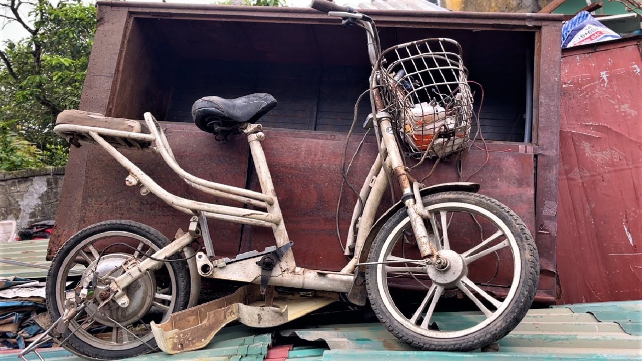 Old Electric Bicycle Restoration Project // Antique Electric Bicycle Restoration Skills