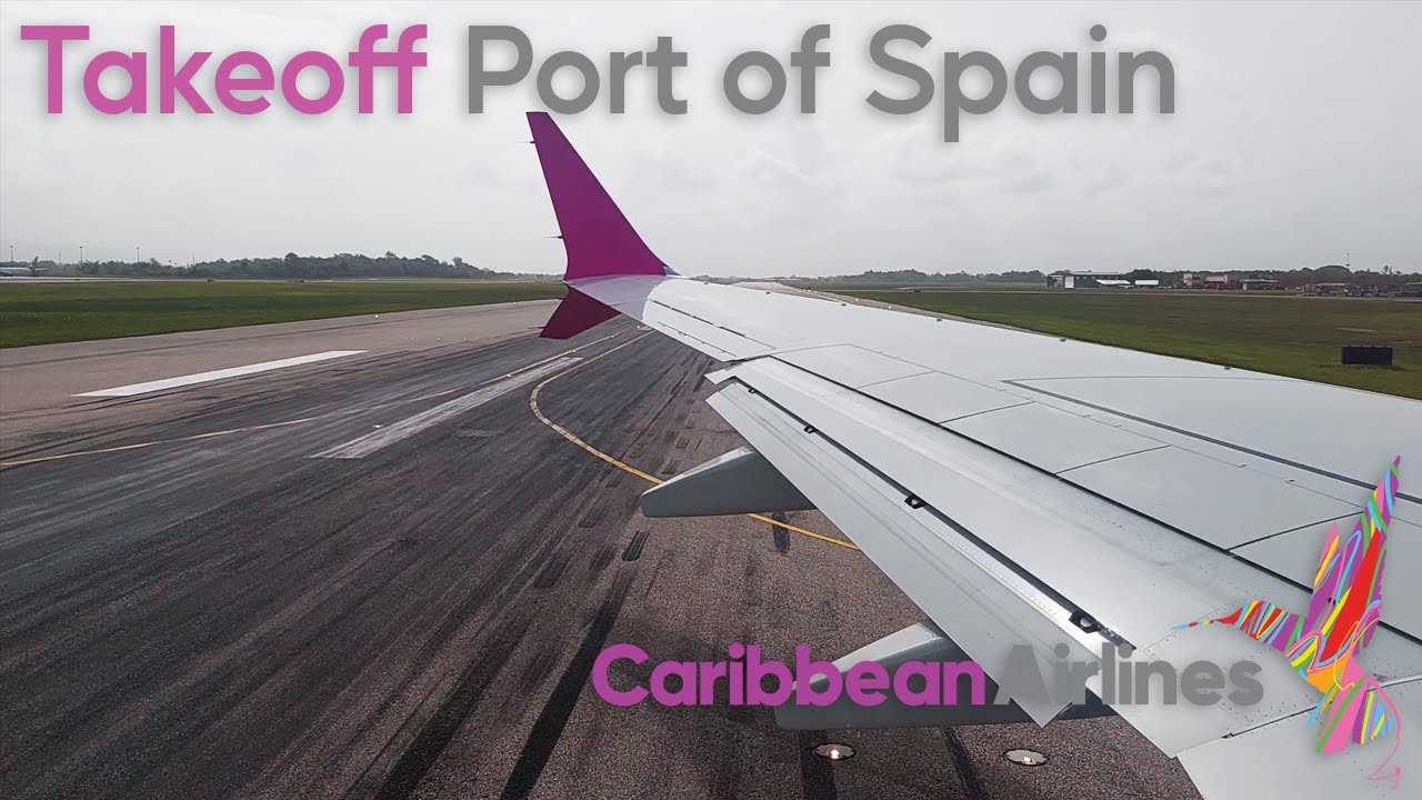 Caribbean Airlines Boeing 737 MAX 8 ✈ Takeoff Port of Spain | Full Length Takeoff