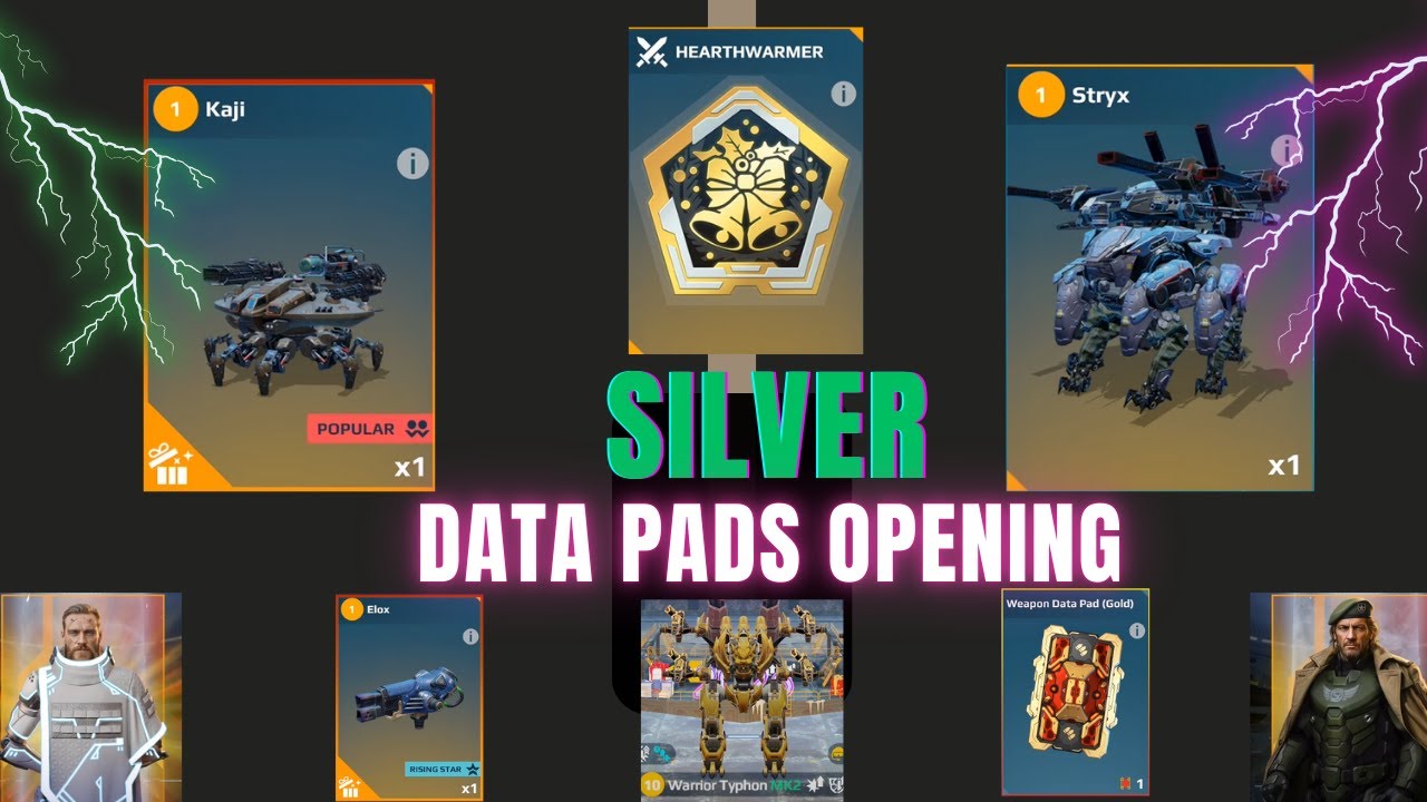 Silver Data Pad Opening! Can We Get Kaji or Stryx?! Gold Weapons, Pilots & More | War Robots