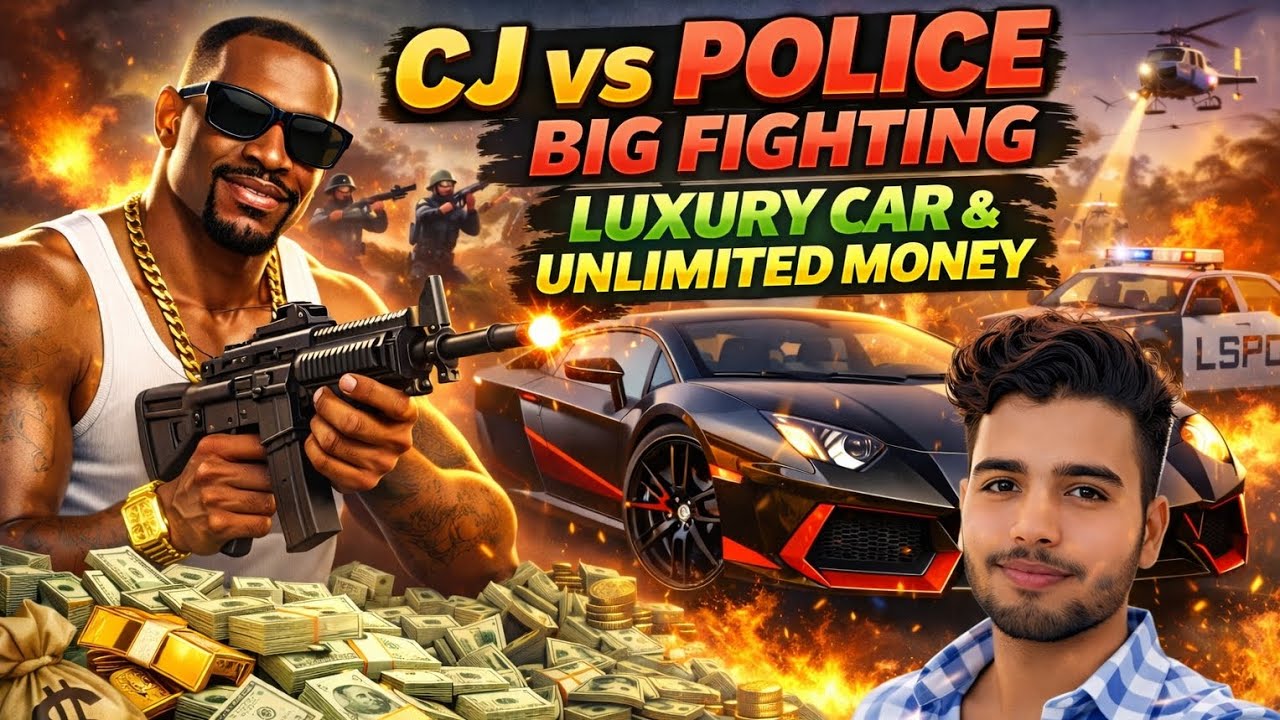 CJ vs Police 😱 | Biggest Gang & Police Fight | GTA San Andreas 