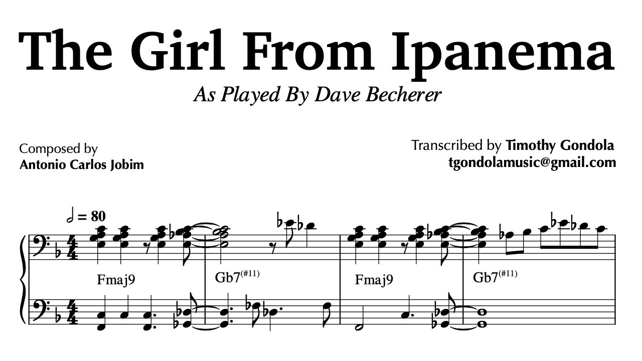The Girl From Ipanema| David Becherer
