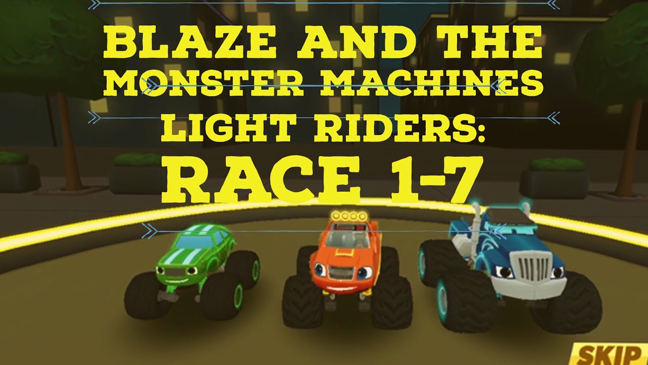 Blaze and the Monster Machines: Build Race Light Riders Levels 1-7 2018 HD All Gold Stars