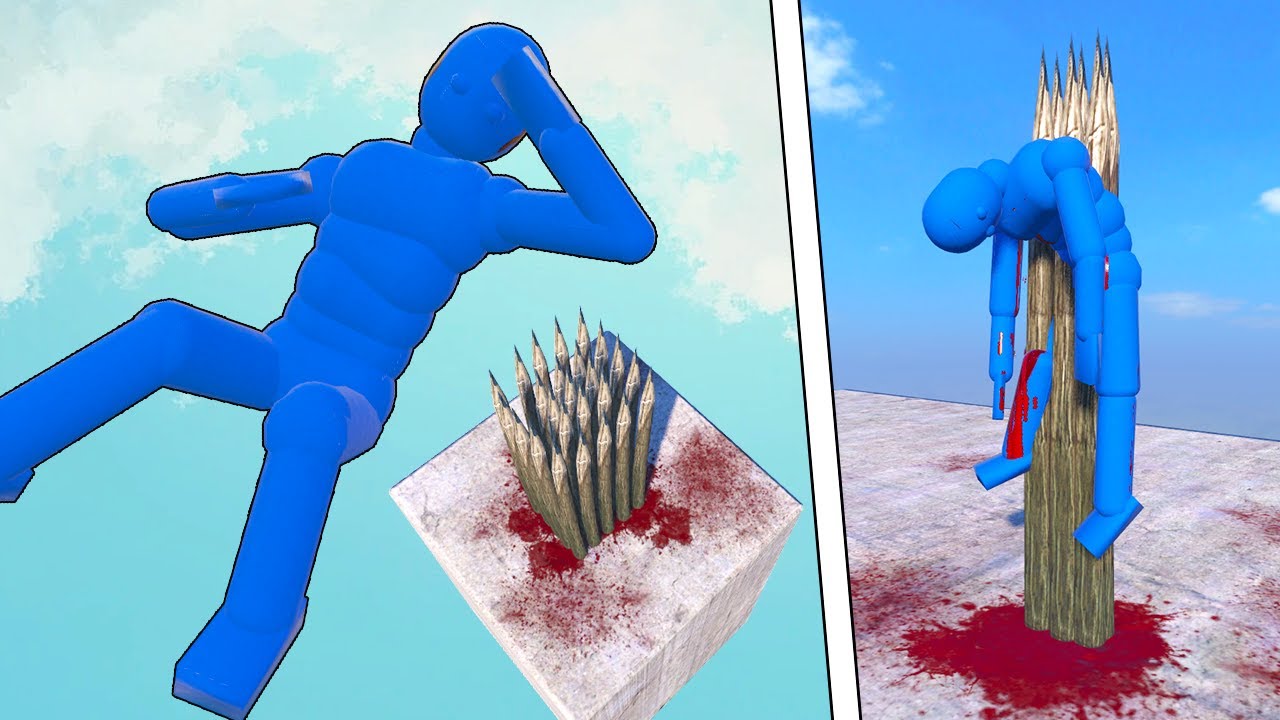 Euphoria Ragdoll VS SPIKES! The Best Epic NPC Falls! Compilation #100